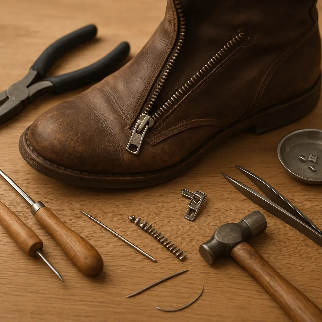 Oprava zipu na kozačce